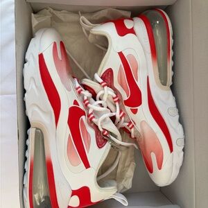 Nike Red‎ and White Air Max Sneaker react size 8.5